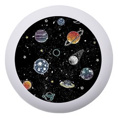 Glittering Planets Space Galaxy Glitter Black Dento Box With Mirror by Perong