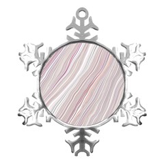 Marble Texture Marble Painting Metal Small Snowflake Ornament by Ndabl3x