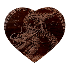 Fantasy Dragon Pentagram Heart Wood Jewelry Box by Maspions