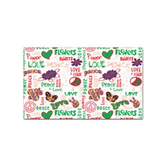 Power Love Pattern Texture Seamless Peace Sticker (rectangular) by Perong