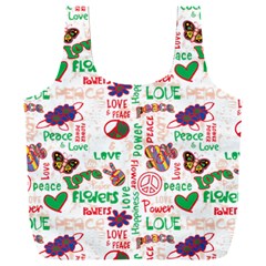 Power Love Pattern Texture Seamless Peace Full Print Recycle Bag (xxxl) by Perong