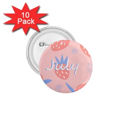 July Summer Strawberry Pink Berry 1 75  Buttons (10 Pack) by Grandong