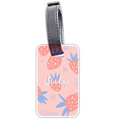 July Summer Strawberry Pink Berry Luggage Tag (two Sides) by Grandong