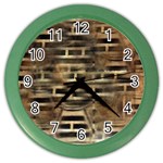 Textures Brown Wood Color Wall Clock Front