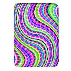 Neon Trippy Swirls Twirls Design Rectangular Glass Fridge Magnet (4 Pack)