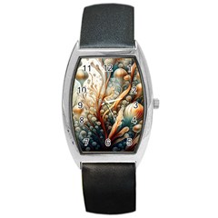 Undersea Dreams Saltwater Ocean Barrel Style Metal Watch