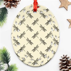 Dragonfy Insect Pattern Ornament (oval Filigree) by Maspions