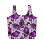 Butterflies Butterfly Insect Animal Nature Full Print Recycle Bag (M) Back