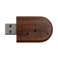 Care Bears, Adorable, Art Wood Oval Usb Flash Drive