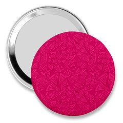 Pink Abstract Crimson Triangle 3  Handbag Mirrors by Posterlux