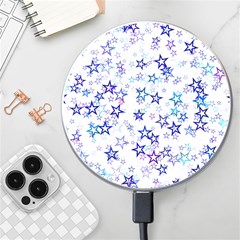 Christmas Stars Background Wireless Fast Charger(white) by Posterlux