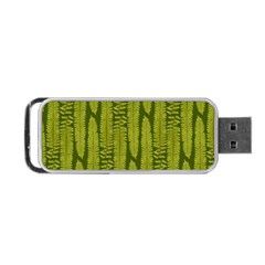 Fern Texture Nature Leaves Portable Usb Flash (two Sides)