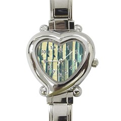 Texture Abstract Buildings Heart Italian Charm Watch