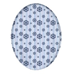 Snowflakes Winter Christmas Oval Glass Fridge Magnet (4 Pack) by anzea