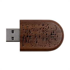 Bottle Chic Print Patterns Wood Oval Usb Flash Drive