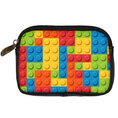 Lego Bricks, Colorful Dots Background Digital Camera Leather Case by kyorashop23