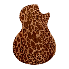 Leopard Skin Texture, Macro, Brown Guitar Shape Wood Guitar Pick Holder Case And Picks Set by kyorashop23