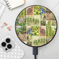 Garden Sanctuary Photo Collage Print Wireless Fast Charger(black) by dflcprintsclothing