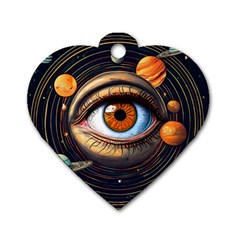 Eye Of The Universe (ai) Dog Tag Heart (one Side) by dflcprintsclothing