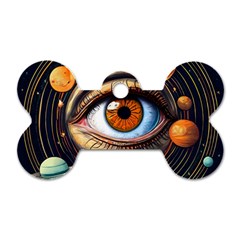 Eye Of The Universe (ai) Dog Tag Bone (two Sides) by dflcprintsclothing