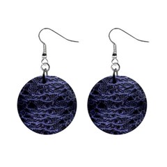 Alien Entrails Dark Print Design Mini Button Earrings by dflcprintsclothing