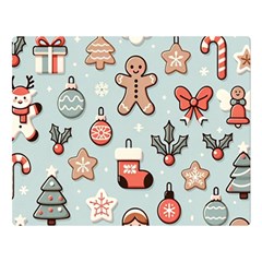 Christmas Cartoon Pattern Premium Plush Fleece Blanket (large) by Apen