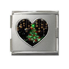 Christmas Star Jewellery Mega Link Heart Italian Charm (18mm) by anzea