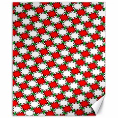 Christmas Star Red Green Canvas 16  X 20  by anzea