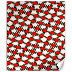 Christmas Star Red Green Canvas 20  X 24  by anzea