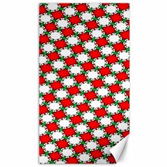 Christmas Star Red Green Canvas 40  X 72  by anzea