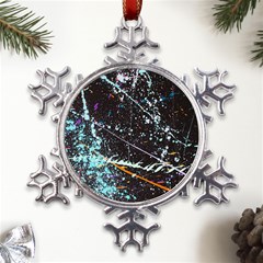 Abstract Colorful Texture Metal Large Snowflake Ornament by Bedest