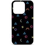 Kids , Kids , Background, Doodle iPhone 15 Pro Black UV Print PC Hardshell Case Front