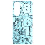 Blue Digits Background, Artwork, Numbers Samsung Galaxy S24 Plus 6.7 Inch Black TPU UV Case Front