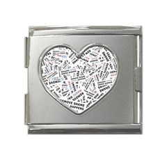 Embrace The Magic Inspirational Phrase Pattern Mega Link Heart Italian Charm (18mm) by dflcprintsclothing