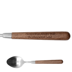 Always Was Always Will Be Aboriginal Land On Stainless Steel Table Spoon With Wooden Handle