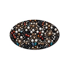 Pearls And Stones Sticker Oval (10 Pack) by dedoma