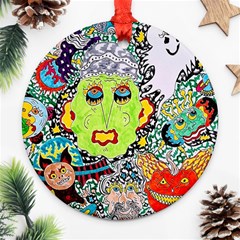 Supersonic Monster Mash Ornament (round) by chellerayartisans