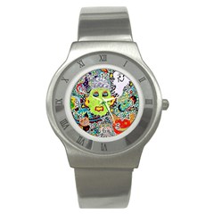 Supersonic Monster Mash Stainless Steel Watch by chellerayartisans