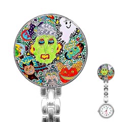 Supersonic Monster Mash Stainless Steel Nurses Watch by chellerayartisans