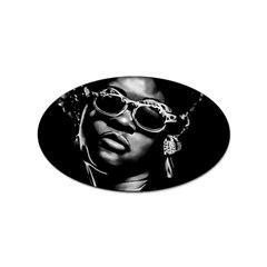 Afro Beauty Woman Portrait (ai+human) Sticker Oval (10 Pack) by dflcprintsclothing