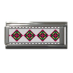 Ukrainian Folk Seamless Pattern Ethnic Ornament Border Element Traditional Superlink Italian Charm (9mm) by Grandong