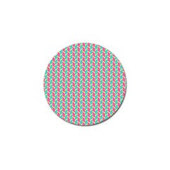 Yellow Blue Pattern Golf Ball Marker by ytdream