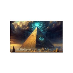 Mystic Blue Pyramid Art Sticker Rectangular (100 Pack) by ExtraAwesomeSauce