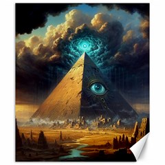 Mystic Blue Pyramid Art Canvas 20  X 24  by ExtraAwesomeSauce