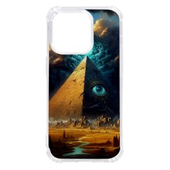 Mystic Blue Pyramid Art Iphone 14 Pro Tpu Uv Print Case by ExtraAwesomeSauce