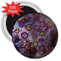 Abstract Molecular Space Art 3  Magnets (100 Pack) by ExtraGoodSauce