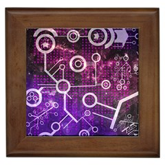 Cosmic Network Geometric Art Framed Tile by ExtraAwesomeSauce