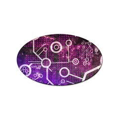 Cosmic Network Geometric Art Sticker Oval (100 Pack) by ExtraAwesomeSauce