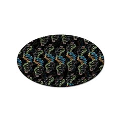 Multicolored Dna Strand Art Sticker Oval (10 Pack) by ExtraAwesomeSauce