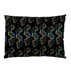 Multicolored Dna Strand Art Pillow Case by ExtraAwesomeSauce